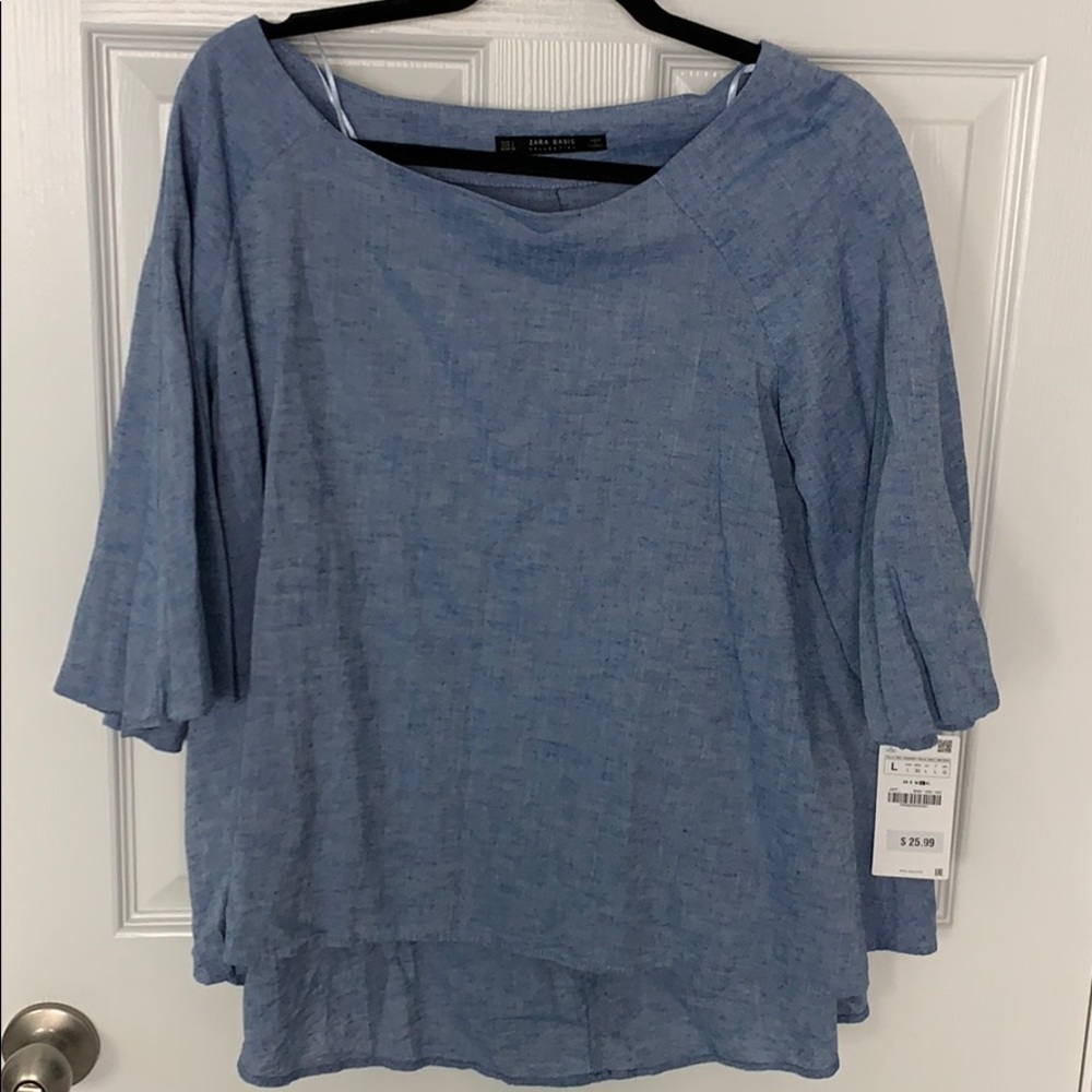 Zara chambray top